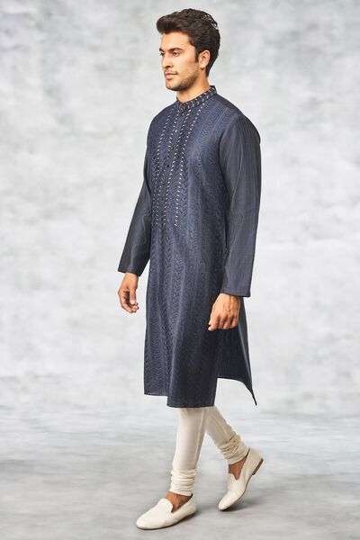 Kaiser Kurta - Navy Blue