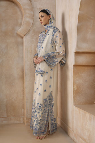 Bellerose Embroidered Silk Kaftan - White, White, image 3