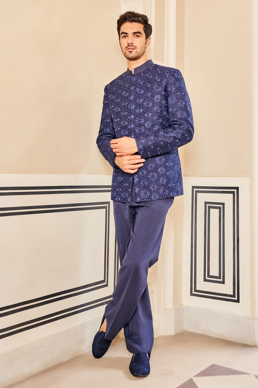 Morad Bandhgala-Navy, Navy, image 1