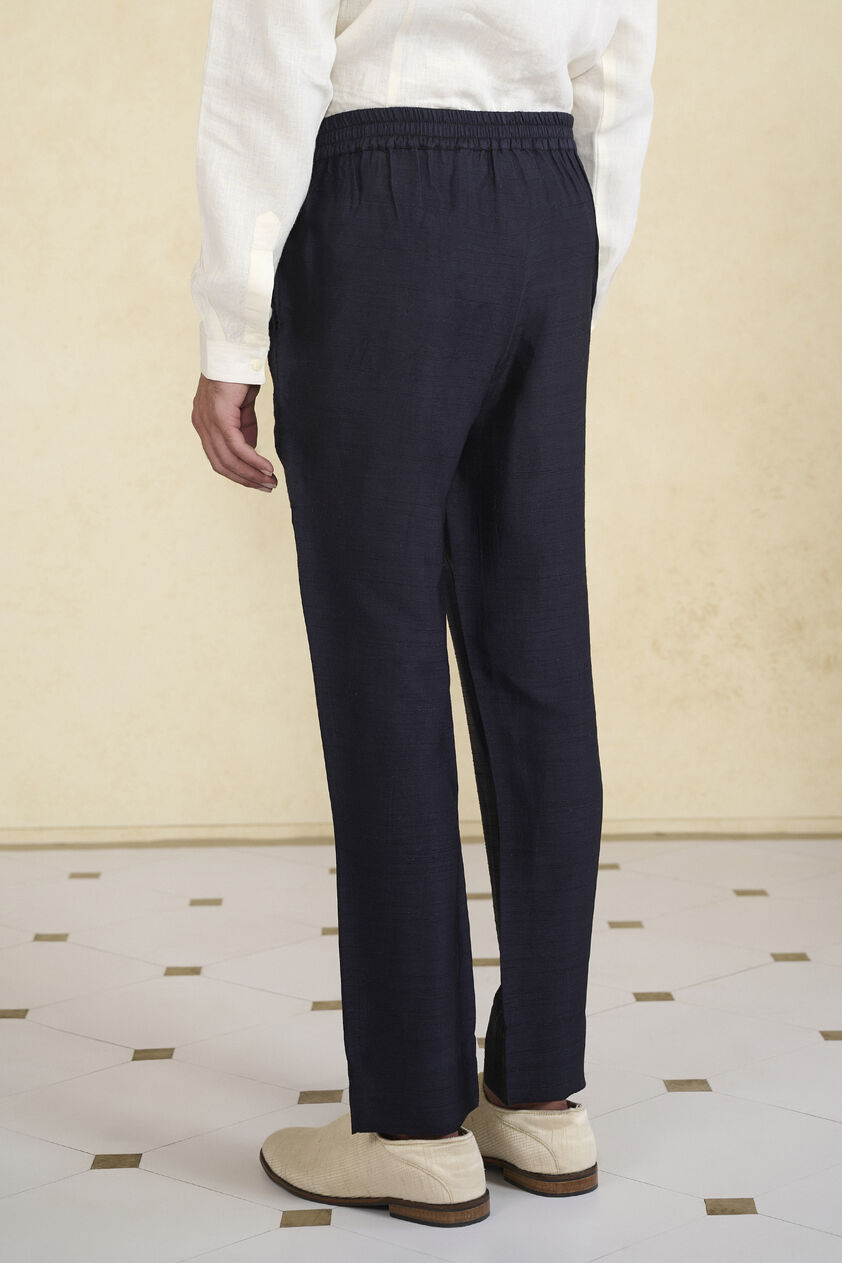 Black Silk Trousers, Black, image 2