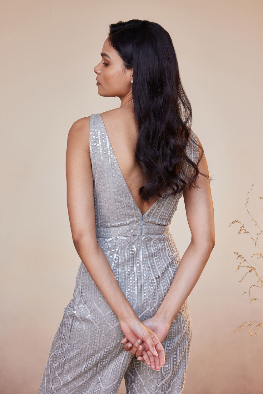 Refa Embroidered Jumpsuit - Grey, Grey, image 5