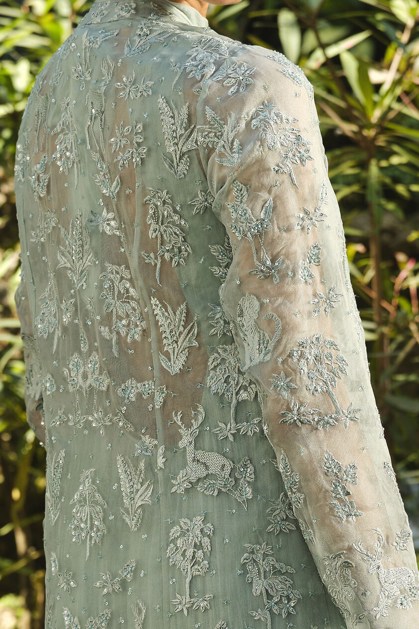 Mountain Mist Embroidered Jacket Set - Powder Blue, Powder Blue, image 5