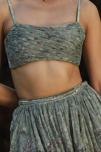 Aylsa Embroidered Skirt Set - Sage, Sage, image 4