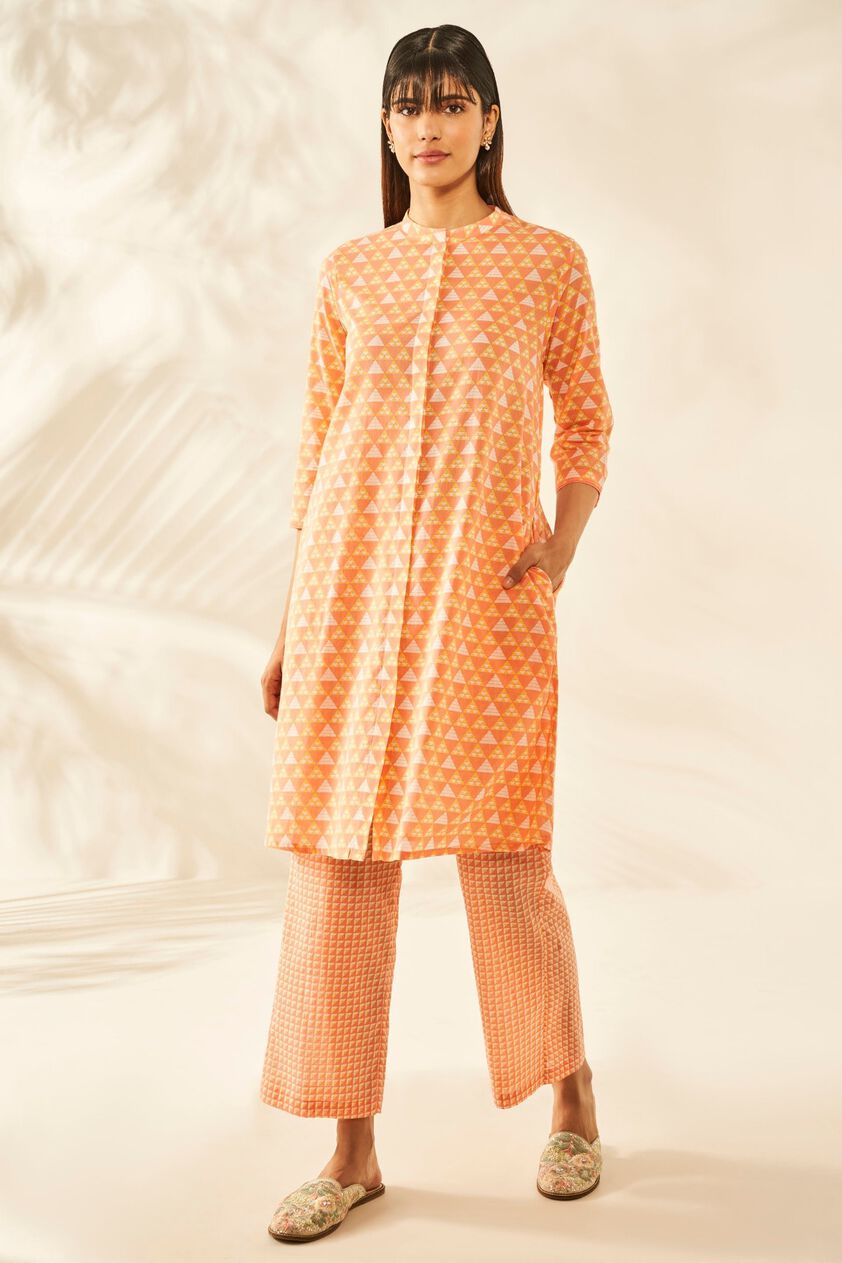 1 - Laara Kurta Set – Peach, image 1