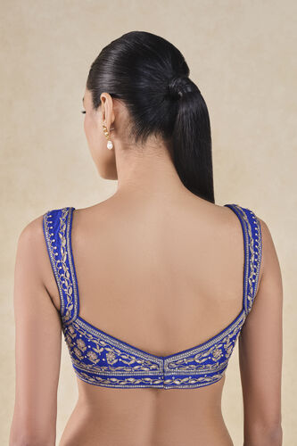 Anushna Gota Patti Silk Choli - Blue, Blue, image 2