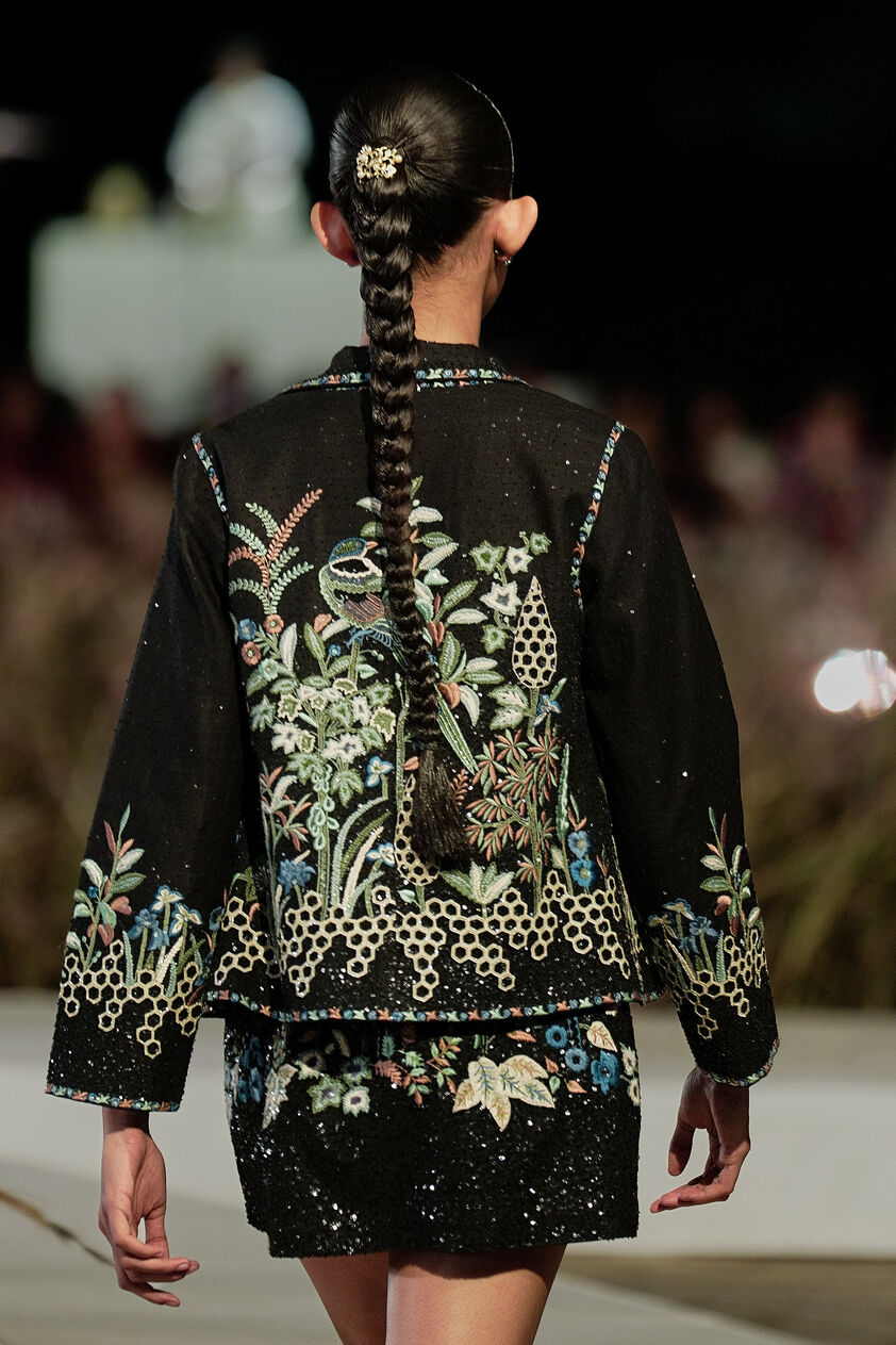 Felindra Embroidered Silk Jacket - Black, Black, image 2