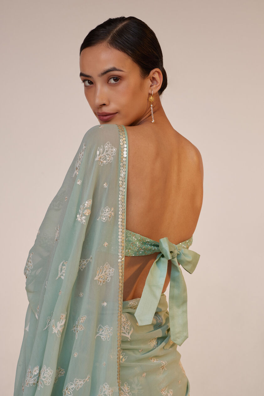 Iqra Saree, Sage, image 5