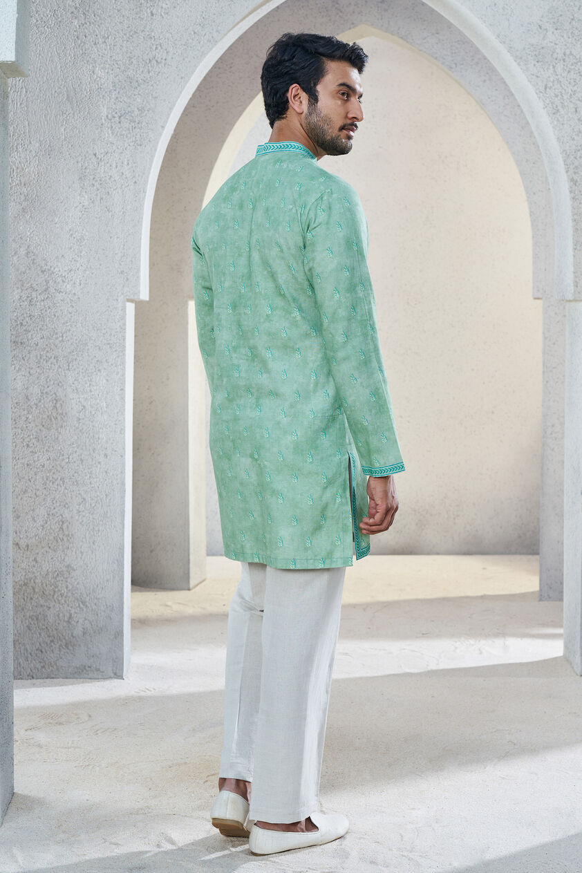 Viyaan Kurta - Sage Green, Sage Green, image 3