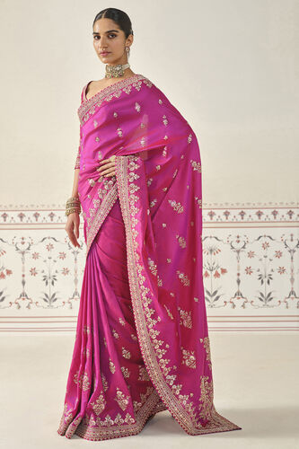 Debasmita Embroidered Saree - Pink, Purple, image 2