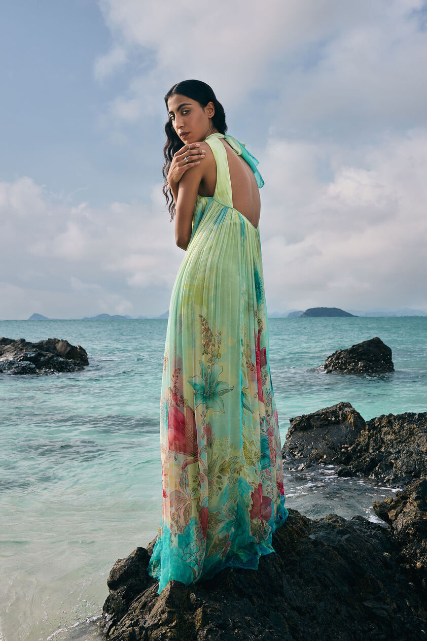 Emmylou Chiffon Gown - Yellow, Yellow, image 2