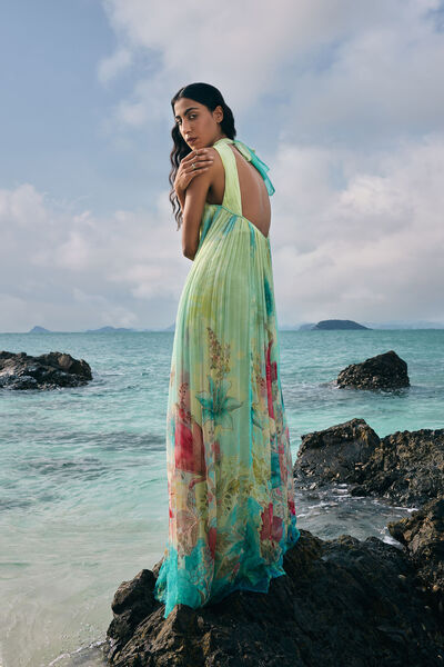 Emmylou Chiffon Gown - Yellow