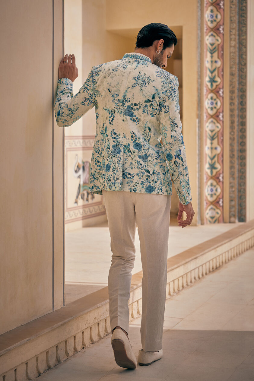 Yajat Bandhgala - Blue, White, image 2