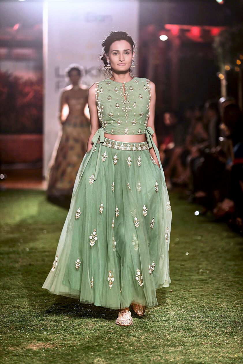 1 - Atreyi Crop Top and Skirt, image 1