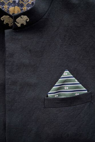 Anay Pocket Square - Emerald, Emerald, image 3
