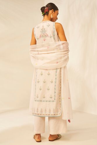 3 - Hand-Embroidered Sleeveless Kurta Set, image 3