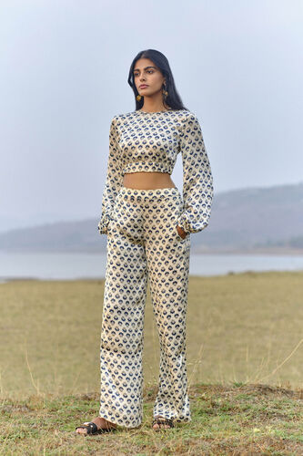 Floret Crop Coord - Ecru, Ecru, image 1