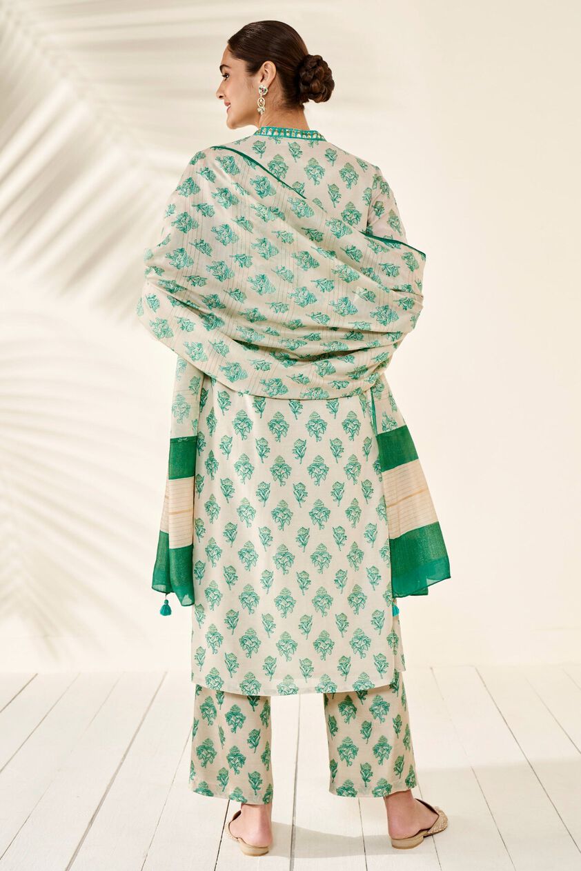 3 - Afsa Kurta Set – Green, image 3