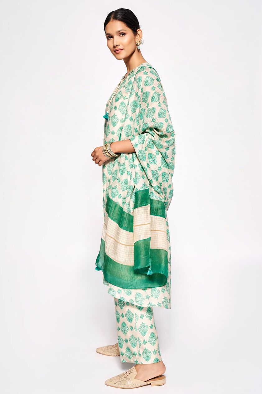 2 - Maushmi Kurta Set – Green, image 2