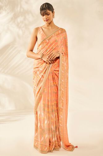 2 - Maitri Saree - Peach, image 2