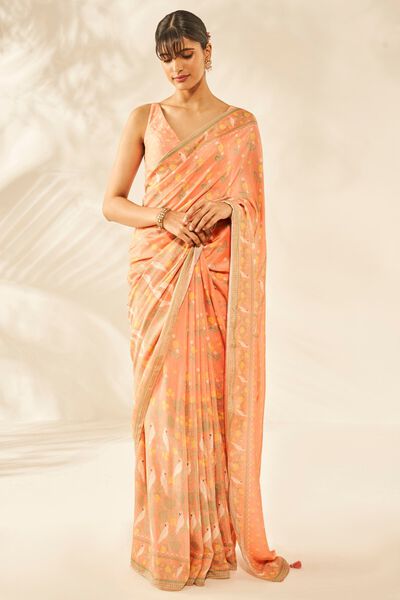 Maitri Saree - Peach