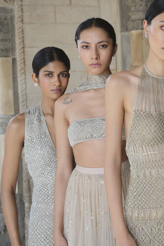 Ophrys Embroidered Macrame Gown - Gold, Gold, image 4