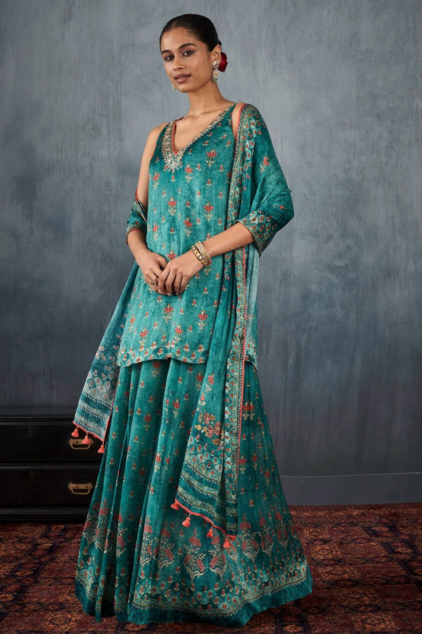 3 - Havisa Sharara Set – Blue , image 3