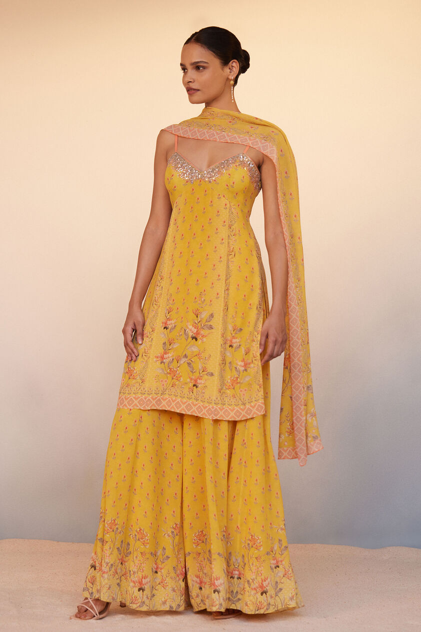 Aspen Sharara Set - Yellow, Yellow, image 1