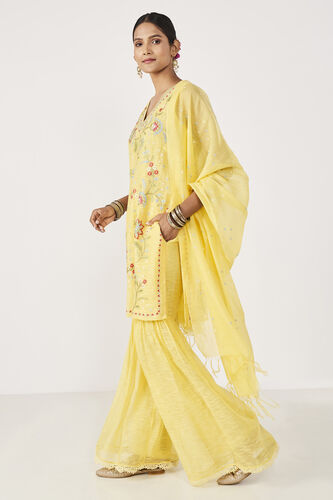 Anya Gharara Set-Yellow, Yellow, image 2