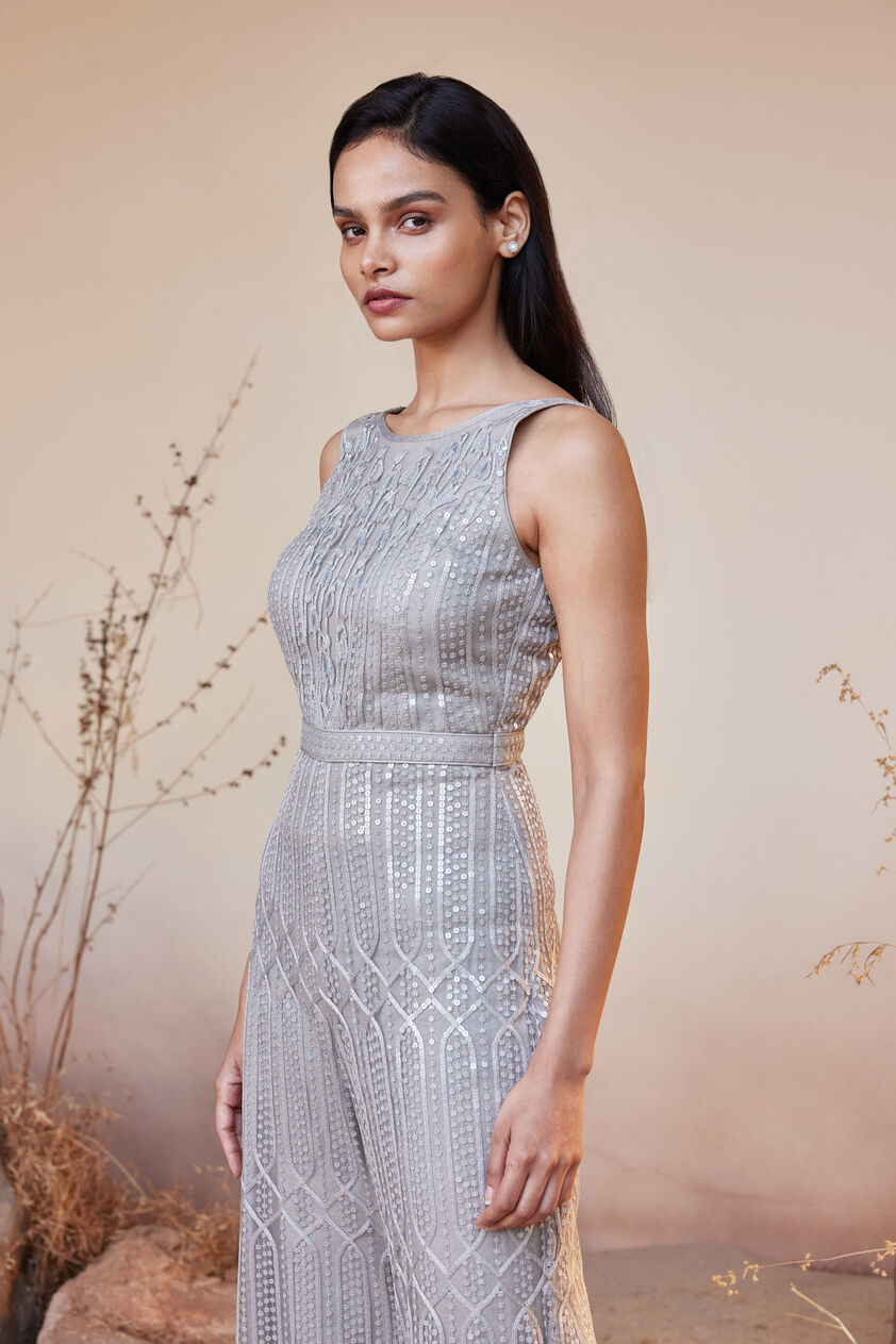 Refa Embroidered Jumpsuit - Grey, Grey, image 6