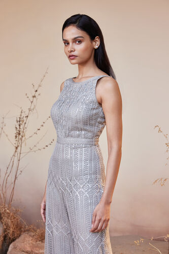 Refa Embroidered Jumpsuit - Grey, Grey, image 6