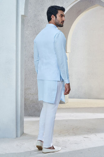 Shwar Nehru Jacket - Powder Blue, Powder Blue, image 3
