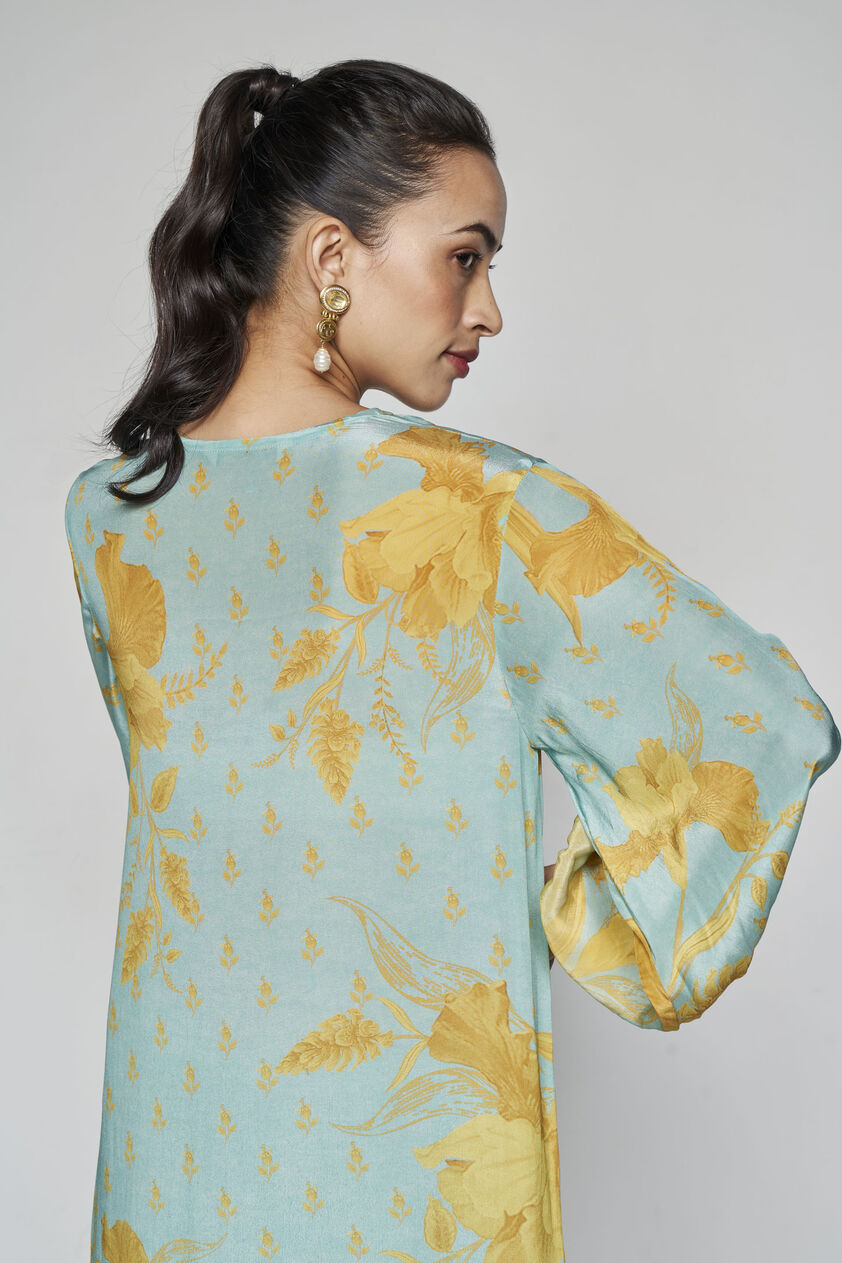 Sama Kurta Set - Aqua, Aqua, image 6