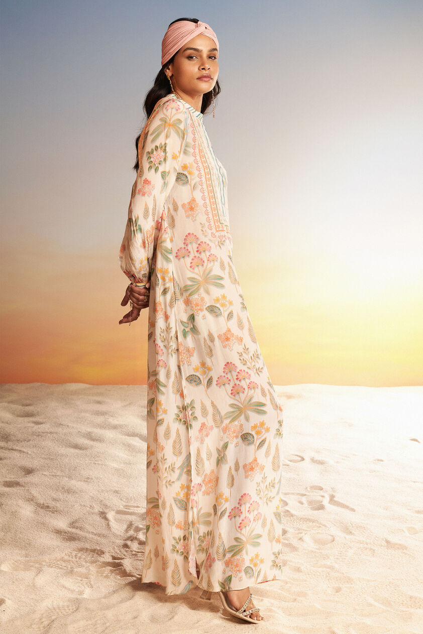 Kinza Kaftan - Cream, Cream, image 4