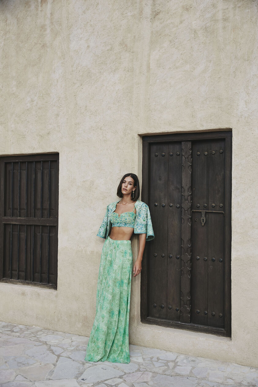 Aneeza Jacket Set - Sage, Sage, image 2