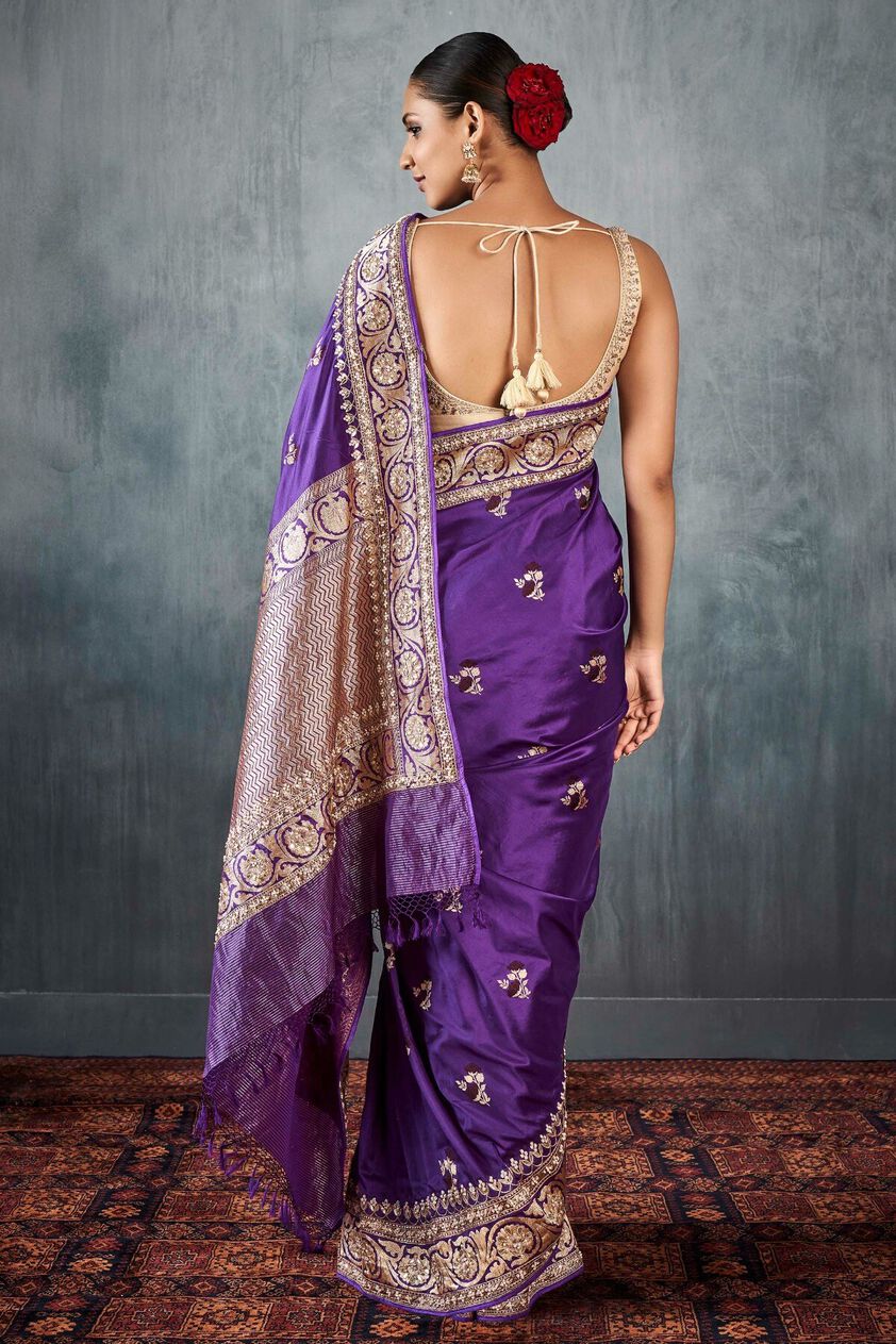 3 - Naitee Saree Set – Purple, image 3