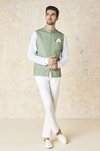 Nimay Nehru Jacket - Green, Green, image 1
