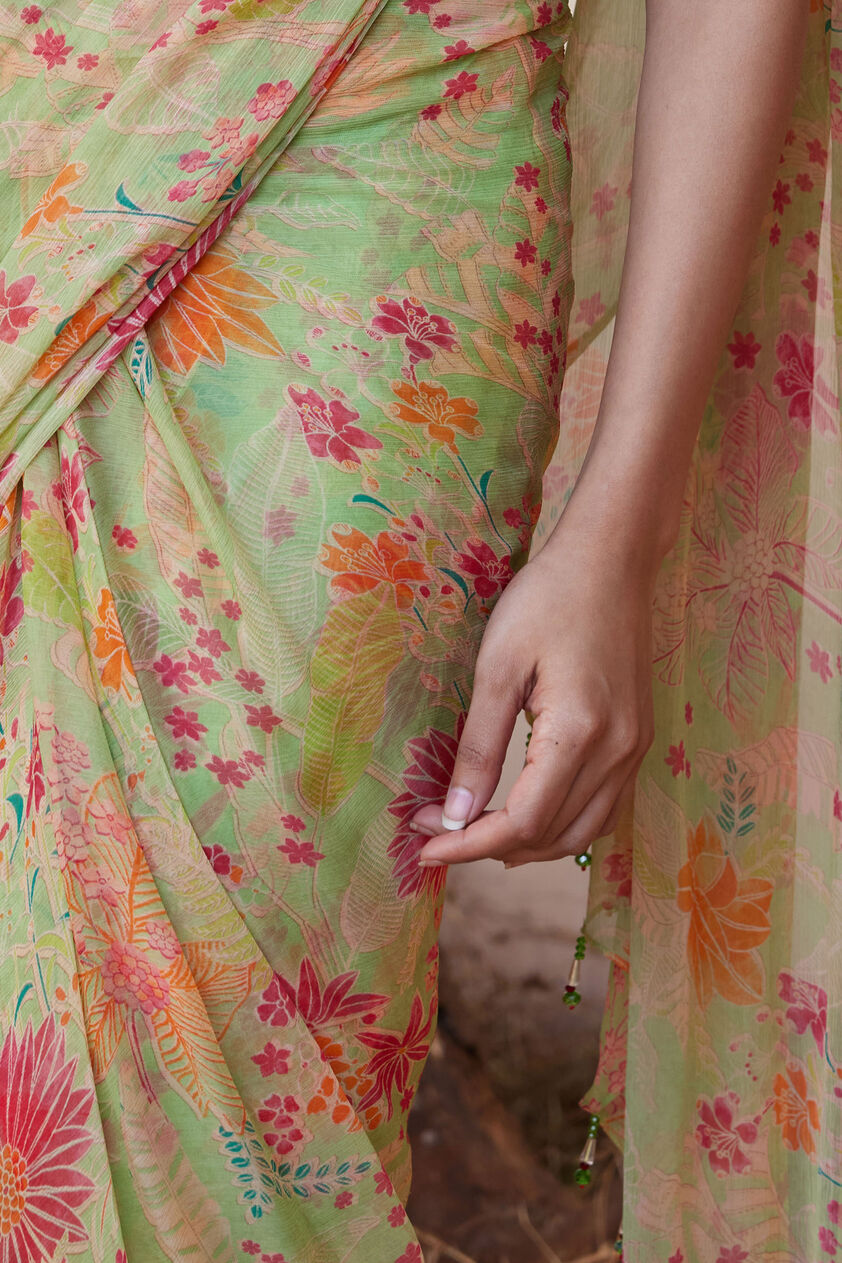Juliette Saree Set - Lime, Lime, image 7