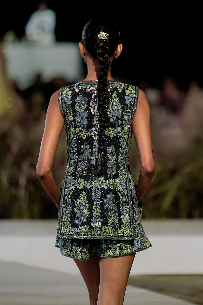 Jarylo Embroidered Silk Co-ord - Blue, Blue, image 2