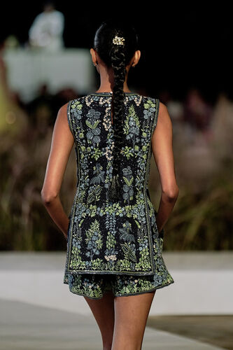 Jarylo Embroidered Silk Co-ord - Blue, Blue, image 2