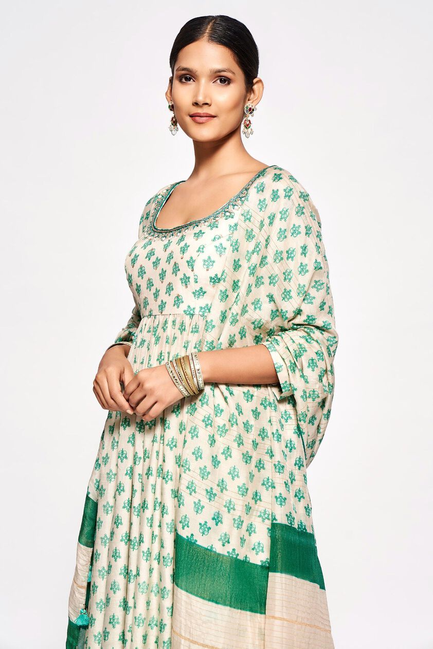 4 - Hoor Anarkali Set – Green, image 4