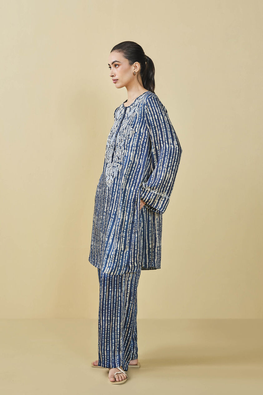Biome Hand-block Printed Coord - Indigo, Indigo, image 6