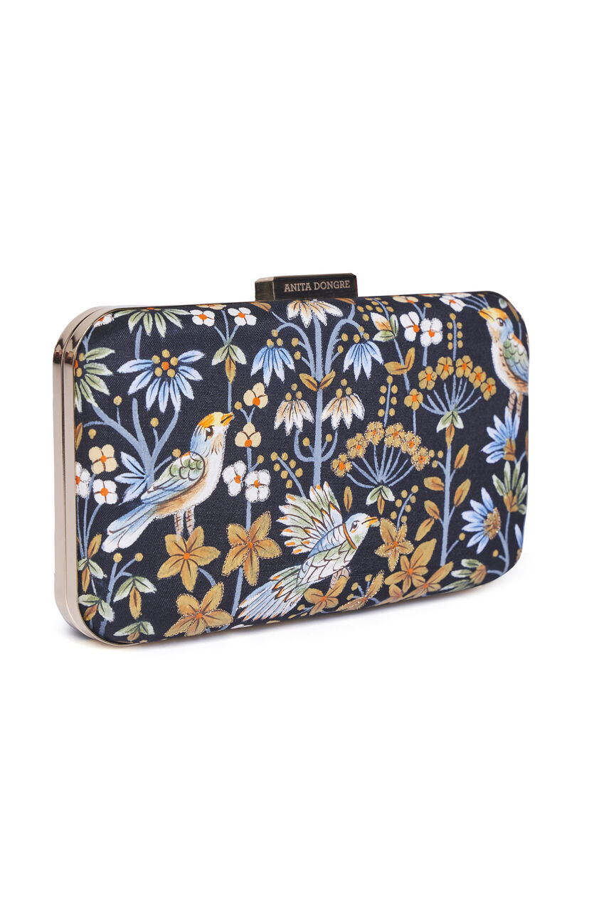 Pichhwai Clutch - Nightingale Black, Black, image 10