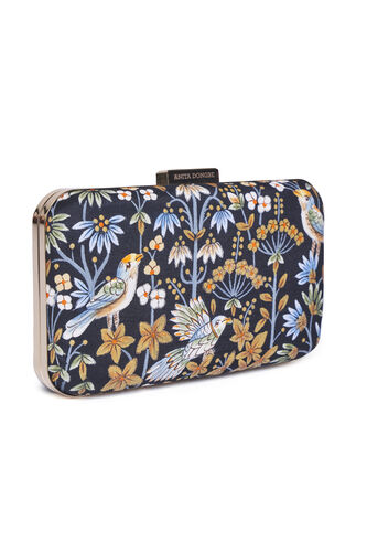 Pichhwai Clutch - Nightingale Black, Black, image 10
