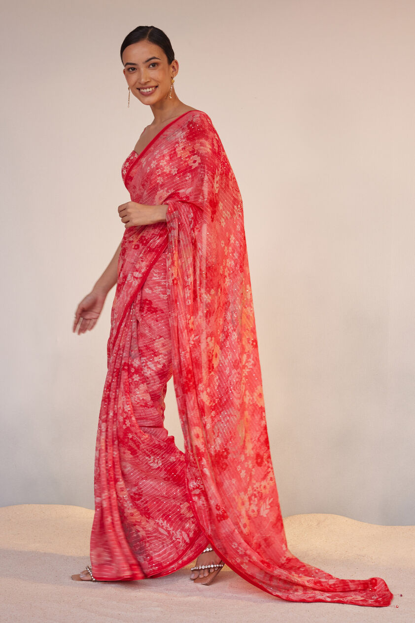 Rosalba Saree - Pink, Pink, image 2