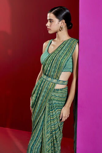 Phaedra Saree - Green, Green, image 3