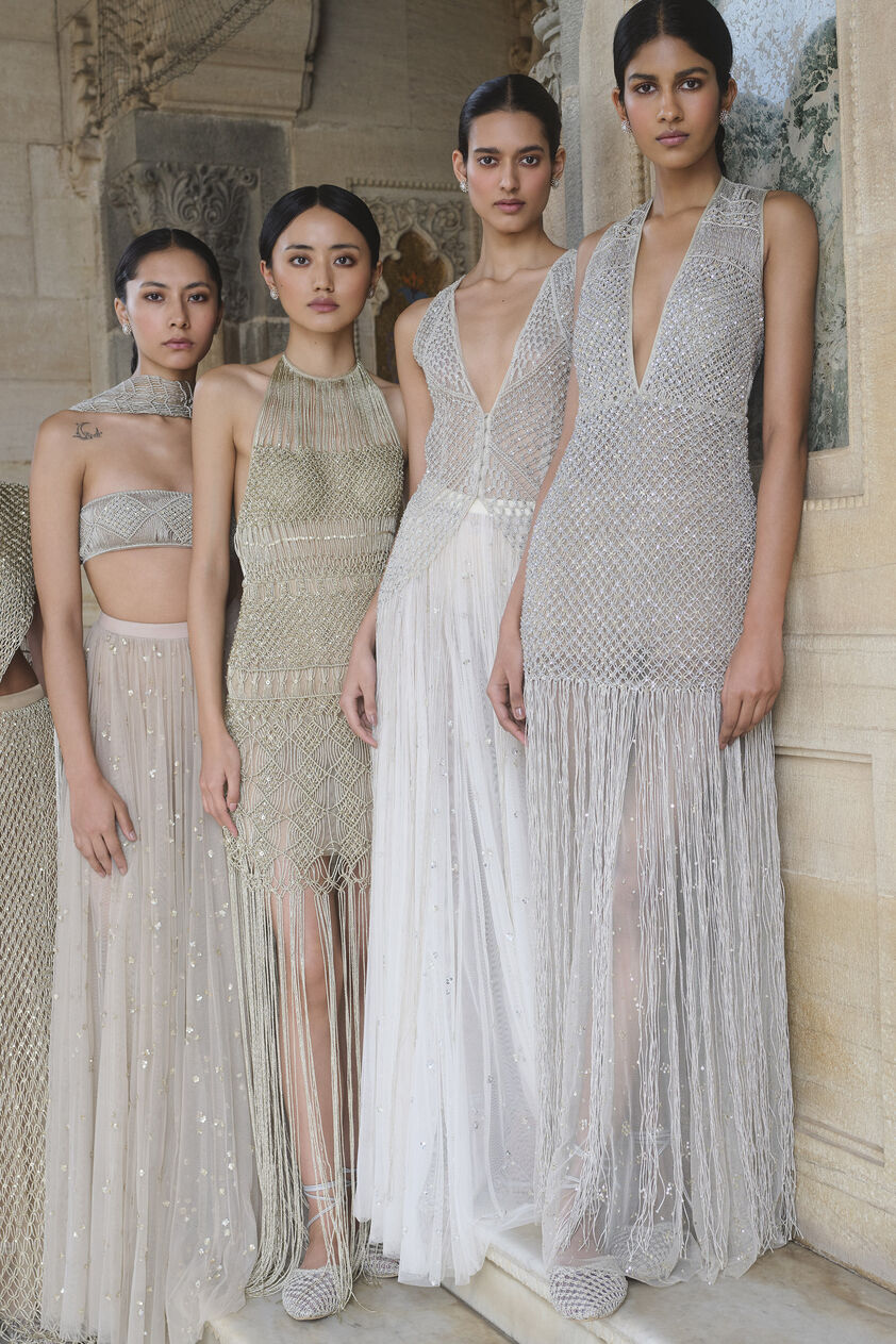 Ophrys Embroidered Macrame Gown - Gold, Gold, image 2