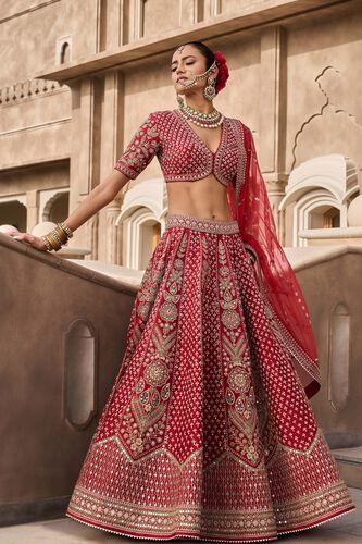 Gahina Lehenga - Red, Red, image 1