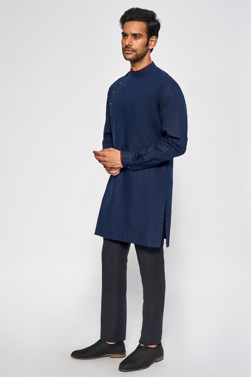 2 - Edhas Kurta – Navy Blue, image 2
