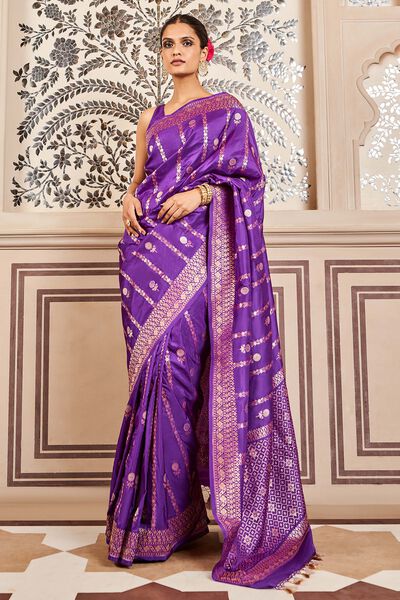 Sravya Benarasi Saree - Purple