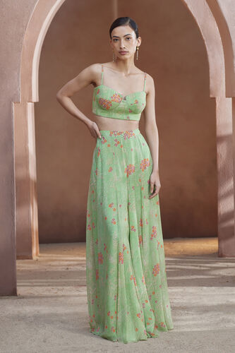 Juliette Crop Top Pant Set - Lime, Lime, image 6